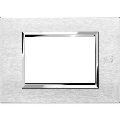 Nea - Placa de aluminio Expi 3 plazas en aluminio satinado