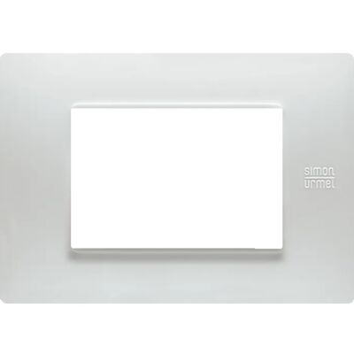 Nea - Placa Flexa de 3 plazas en tecnopolímero blanco Nea