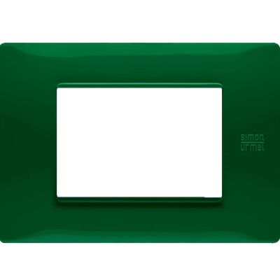 Nea - Placa de tecnopolímero Flexa de 3 plazas verde