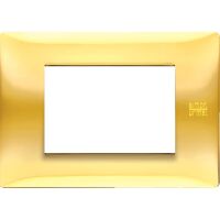 Nea - placca Flexa in tecnopolimero 3 posti oro lucido