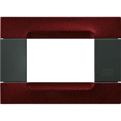 Nea - Kadra Anthracite metal plate 3 places in metallic burgundy