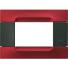 Nea - Placa metálica Kadra Antracita 3 plazas rojo metalizado