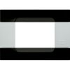 Nea - White Kadra plate in universe black 3-place metal