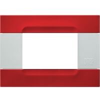 Nea - White Kadra plaque in orion red metal 3 places