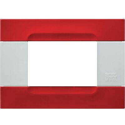 Nea - Placa Kadra blanca de metal rojo orión 3 plazas