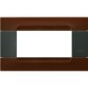 Nea - Kadra Anthracite plate in Havana brown technopolymer 4 places