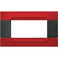 Nea - Kadra Anthracite plate in Orion red metal 4 places