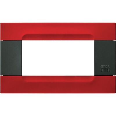 Nea - Kadra Anthracite plate in Orion red metal 4 places