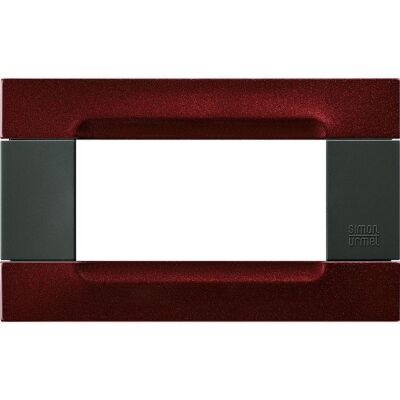 Nea - Kadra Anthracite plate in metallic burgundy metal 4 places