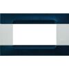 Nea - placca Kadra Bianca in metallo 4 posti blu metallizzato