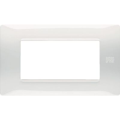 Nea - Ice white 4-place technopolymer Flexa plate