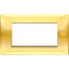 Nea - Placa Flexa en tecnopolímero de 4 plazas dorado brillante