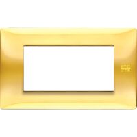 Nea - Flexa plate in shiny gold 4-place technopolymer