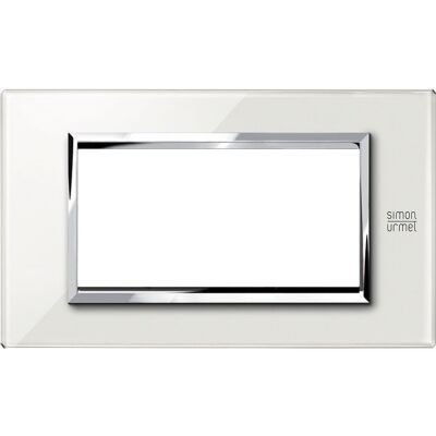 Nea - Plato de cristal Expi 4 plazas en blanco nieve