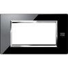 Nea - 4-place lava black glass Expi plate