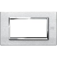 Nea - Placa de aluminio Expi 4 plazas en aluminio satinado