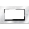 Nea - Expi plate in brushed chrome aluminum 4 places