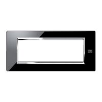 Nea - Expi plate in lava black glass 6 places