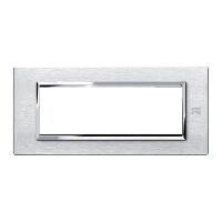Nea - Placa de aluminio Expi 6 plazas en aluminio satinado