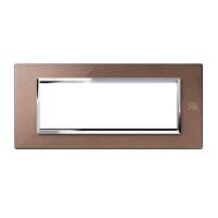 Nea - 6-place metal Expi plate in polished bronze