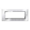 Nea - Expi plate in brushed chrome aluminum 6 places