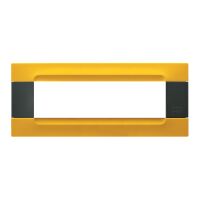 Nea - Kadra Anthracite plate in lisbon yellow technopolymer 7 places