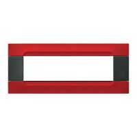Nea - Kadra Anthracite plate in Orion red metal 7 places