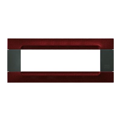 Nea - placca Kadra Antracite in metallo 7 posti bordeaux metallizzato