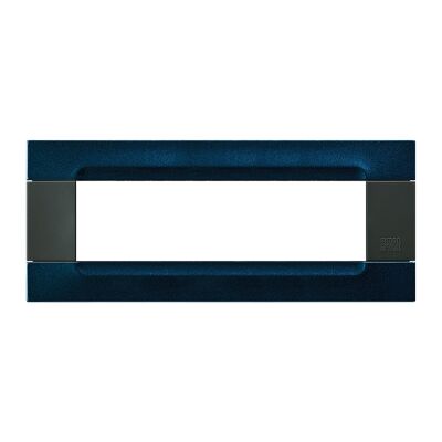 Nea - placca Kadra Antracite in metallo 7 posti blu metallizzato
