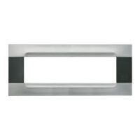 Nea - Kadra Placa de metal antracita 7 plazas acero al níquel