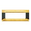 Nea - Plato Kadra Antracita de metal dorado pulido de 7 plazas