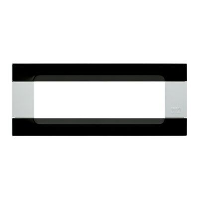 Nea - Placa Kadra Bianca de metal negro universo de 7 plazas
