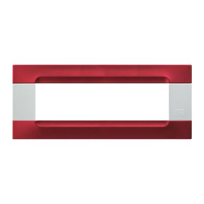 Nea - Kadra Bianca metal plate 7 places metallic red