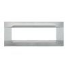 Nea - Plato Kadra blanco en metal acero níquel 7 plazas