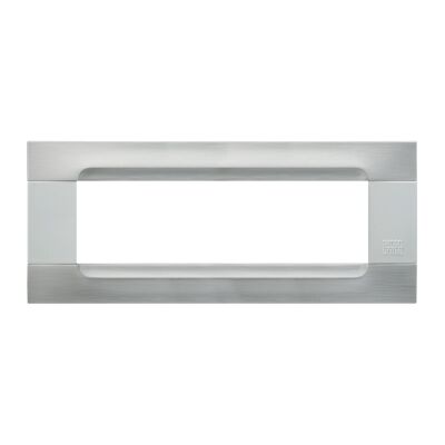 Nea - Plato Kadra blanco en metal acero níquel 7 plazas