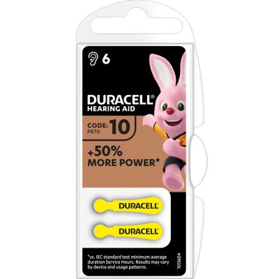 Duracell DA10 - pila para audífono 10 1,45V