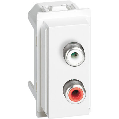 BTicino KW4269R Living Now Blanc - double module RCA
