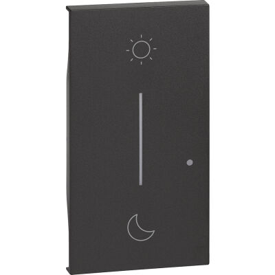 BTicino KG41M2 Living Now Black - Night&amp;Day symbol cover 2 modules