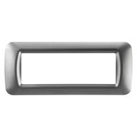 Sistema Gewiss GW22606 - Placa de 6 módulos en titanio metalizado 