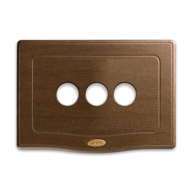 England Style 44 - placca Legno in legno 3 posti 3 comandi noce