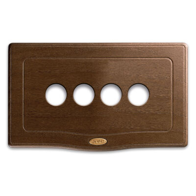 England Style 44 - Assiette en bois 4 places 4 commandes en noyer