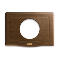 England Style 44 - Wooden plaque 3 places 1 walnut socket
