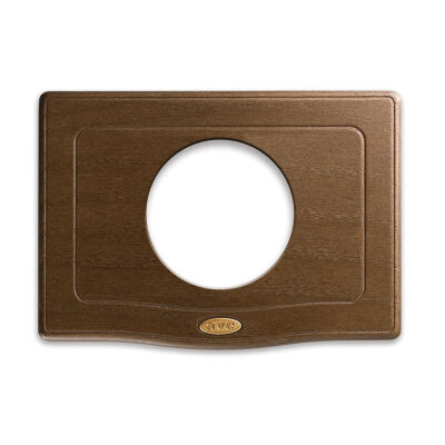 England Style 44 - Wooden plaque 3 places 1 walnut socket