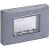 Arke Eikon Plana - supporto con placca 3 posti grigio granito IP55