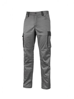 Crazy gray iron cargo trousers L