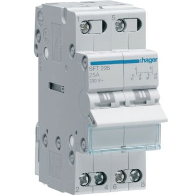 Hager SFT225 - Interrupteur 1-0-2 2P 25A