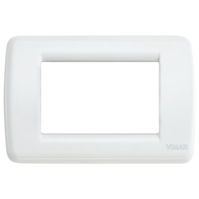 Idea - placca Rondò in metallo 3 posti bianco