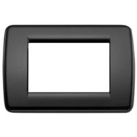 Idea - Rondò plate in black 3-place technopolymer