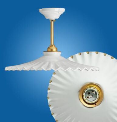 Ventaglio fixed ceiling chandelier with gold drops Ø280