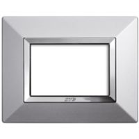 Série 44 - Plaque métallique Zama 44 à 3 places en aluminium naturel